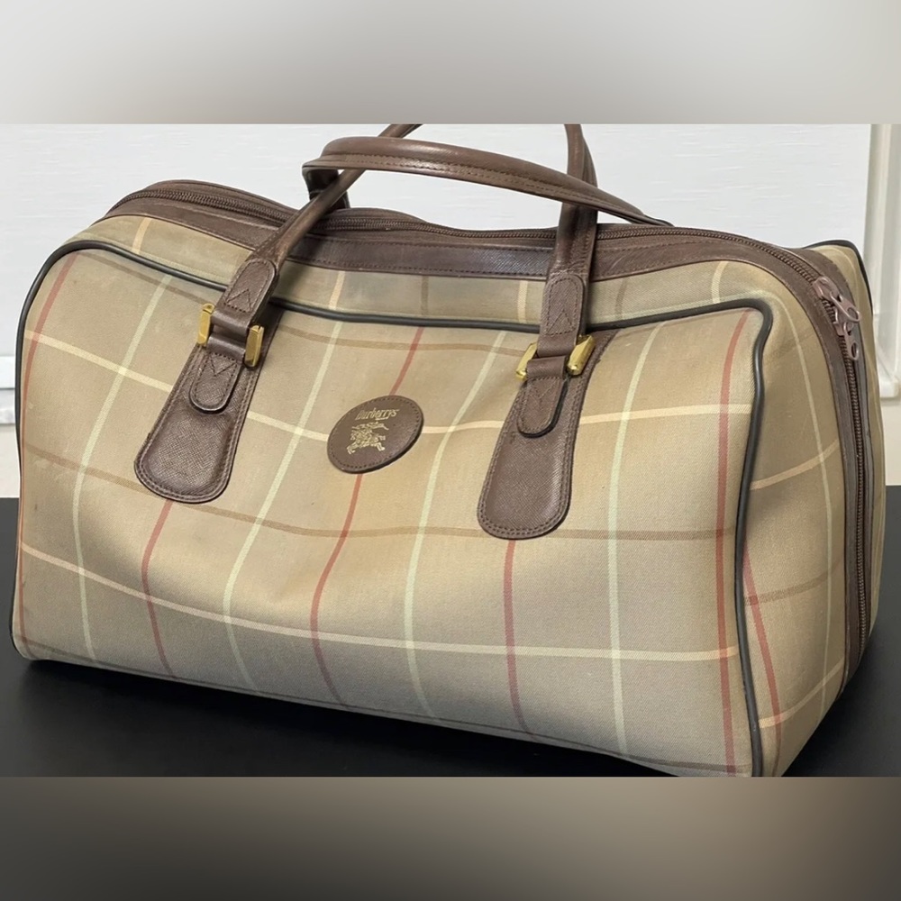 Burberry Prorsum  Leather Weekender 45 Cm Nova Check Bag